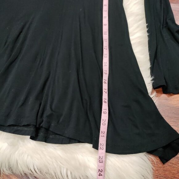 Gypsy Warrior Long Sleeve Keyhole Mock Neck Mini Dress Black Women's Size M - Picture 8 of 10